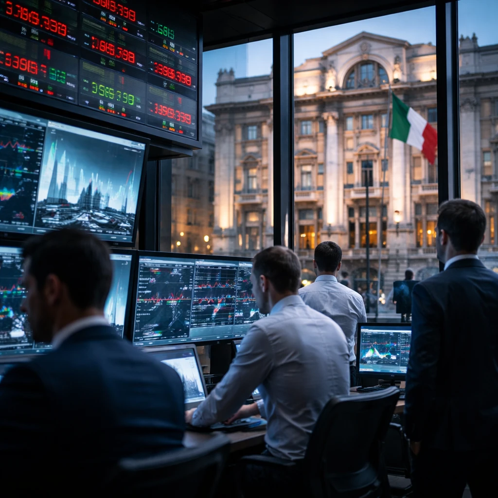 Milan Stocks Slip as Industrials, Tech and Energy Lead Declines
