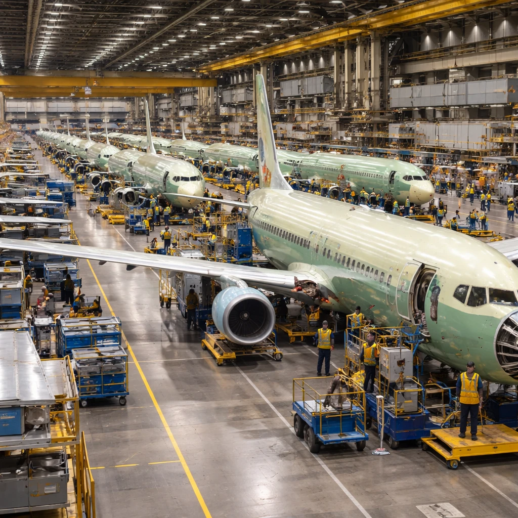 Boeing Seeks Inventory Equilibrium at 52 737s Per Month, Eyes 63-Per-Month Target