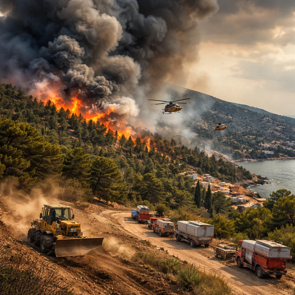 Greek Crews Continue Fourth Day of Battle Against Major Wildfire Near Athens