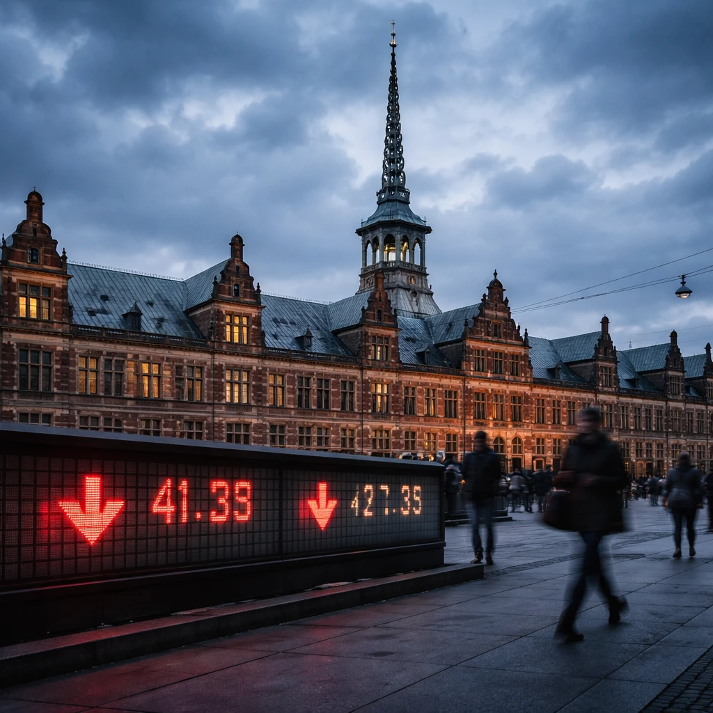 Copenhagen benchmark slips as tech and healthcare stocks weigh; commodities retreat