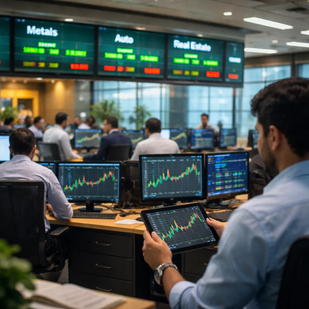 Indian Equities Tick Up as Metals, Autos and Real Estate Lead Gains