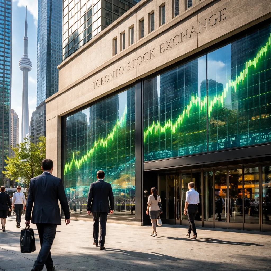 S&P/TSX Composite Closes at Record High as Financials, Materials and IT Push Market Higher