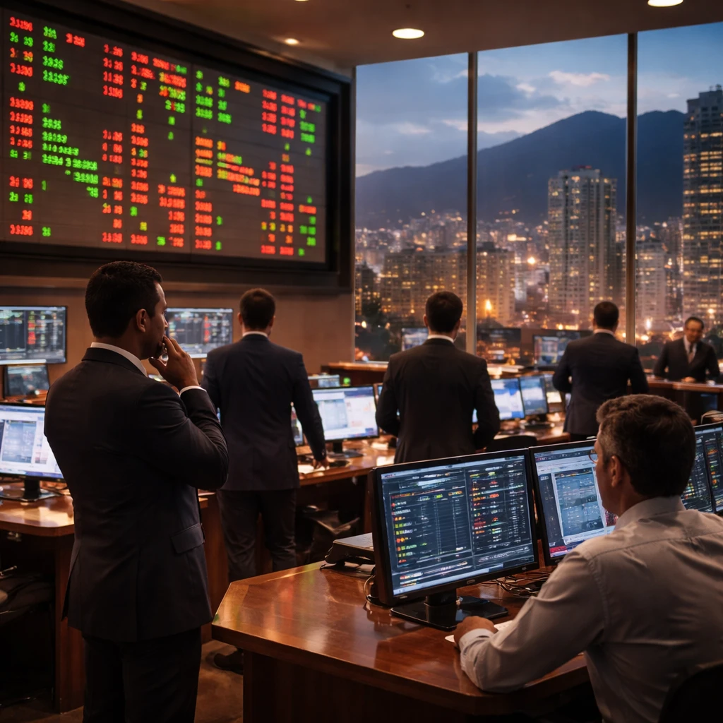 Colombian equities close lower as COLCAP retreats nearly 1%