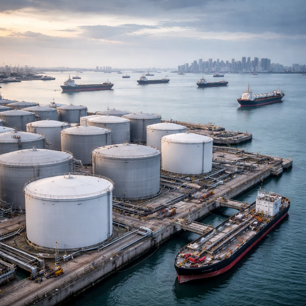 Singapore Onshore Fuel Oil Inventories Climb to Near One-Month Peak
