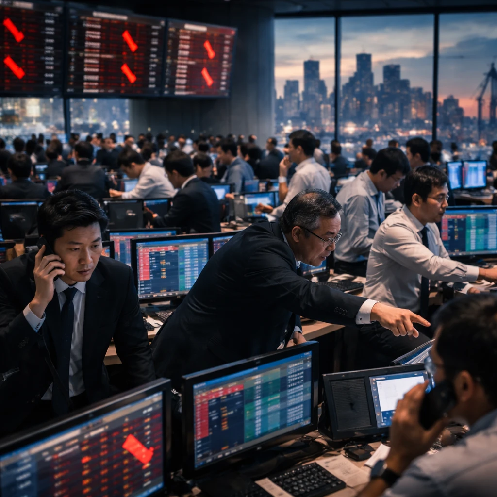 Asian Markets Slide as AI-Fueled Tech Gains Reverse and Middle East Tensions Rise