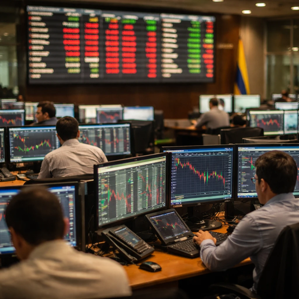 Colombian equities slip at Tuesday close as financial and public services sectors weigh on COLCAP