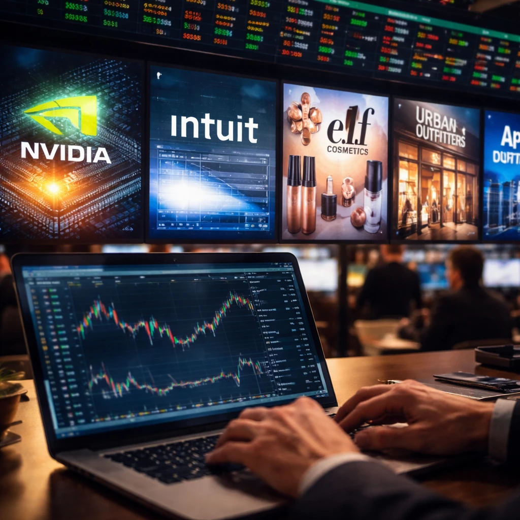 Mixed After-Hours Moves: NVIDIA, Intuit, e.l.f., Urban Outfitters, Applied Digital See Volatile Reactions