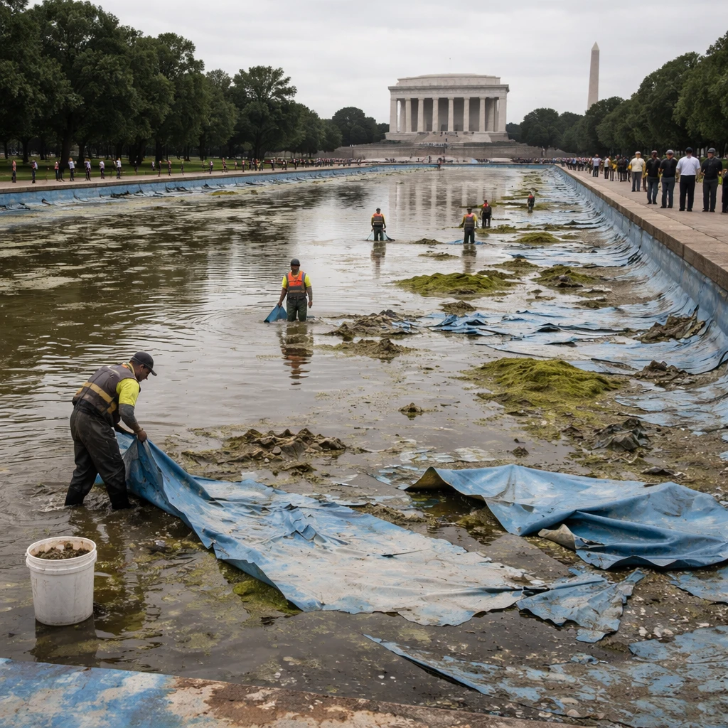 Trump Rejects Justice Department Finding on Reflecting Pool Damage