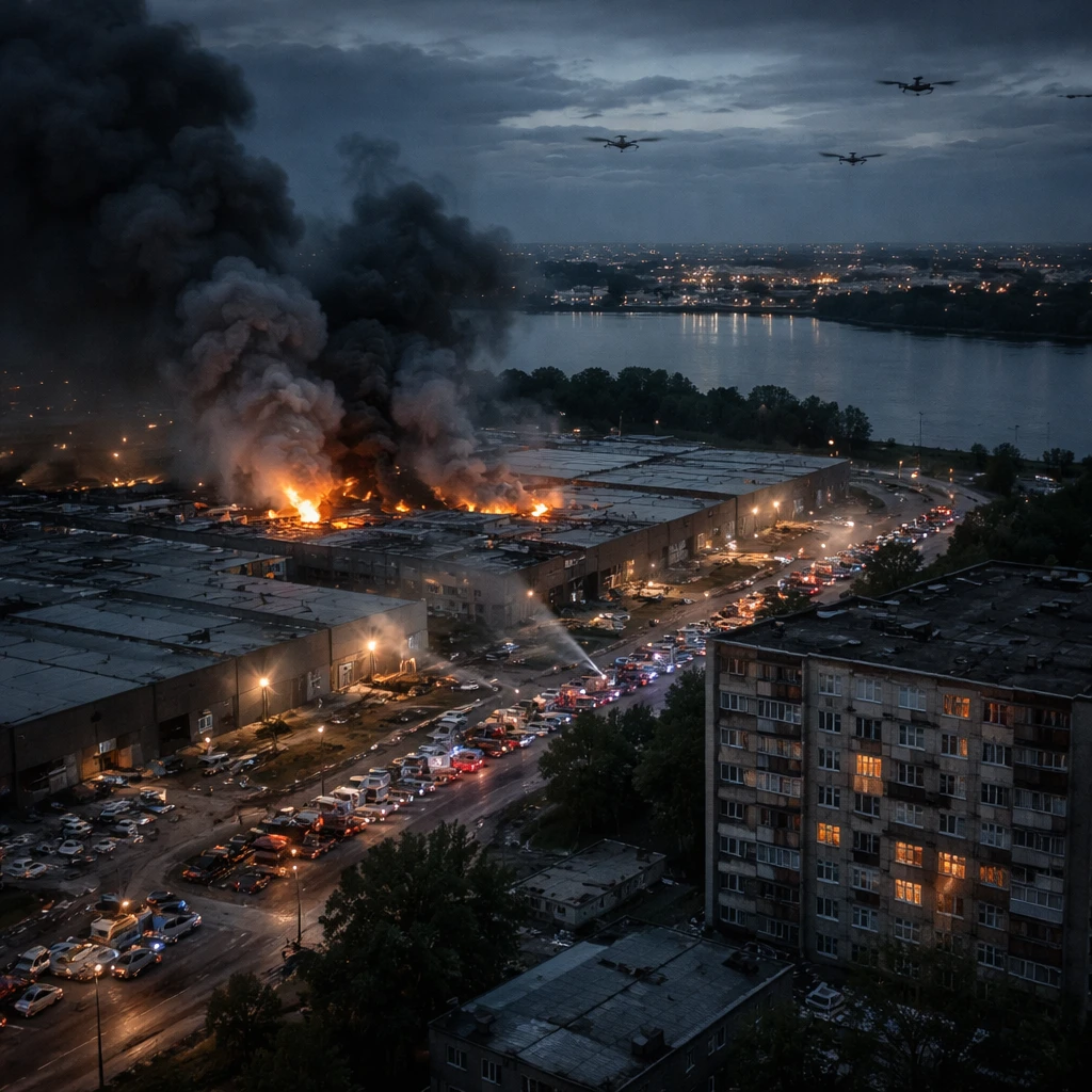 Drone Strikes Hit Russian Regions, Damaging Major Retail Warehouse and Causing Fatalities