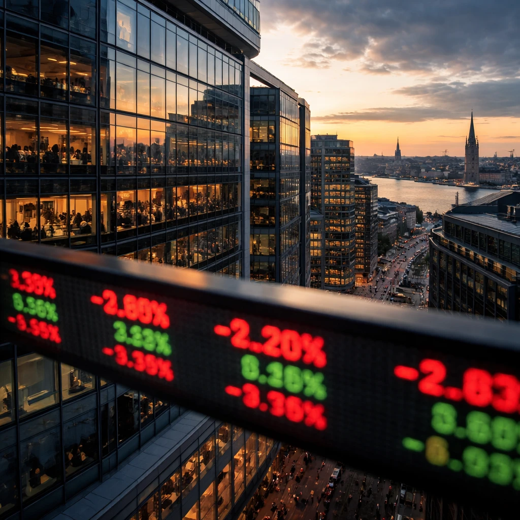 OMX Stockholm 30 slips 0.49% as financials, healthcare and materials lead declines