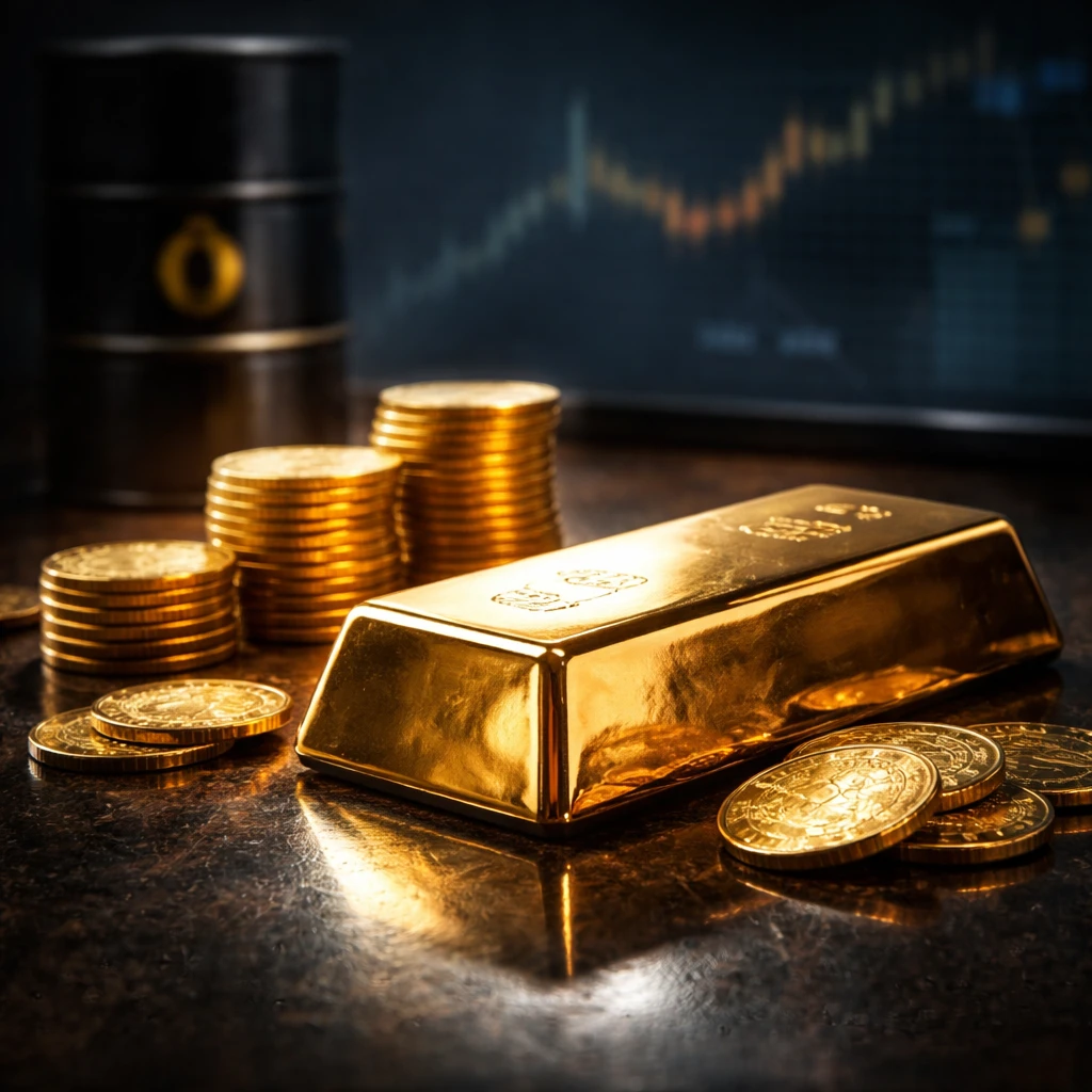 Gold Rises as Oil Slides After Trump Delays Iran Strike, Easing Inflation Worries