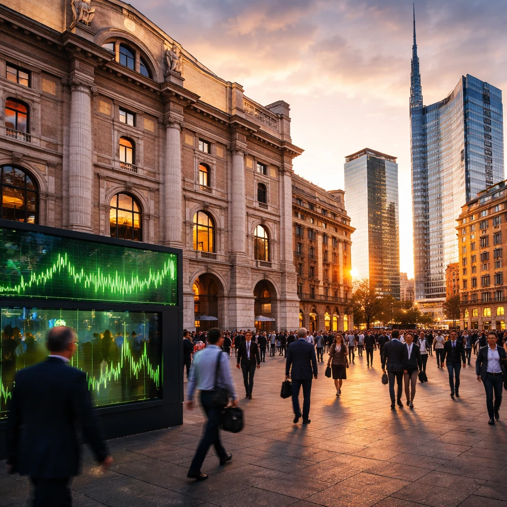 Milan Stocks Close Higher as Italy 40 Reaches New Record; Industrials and Energy Lead Gains