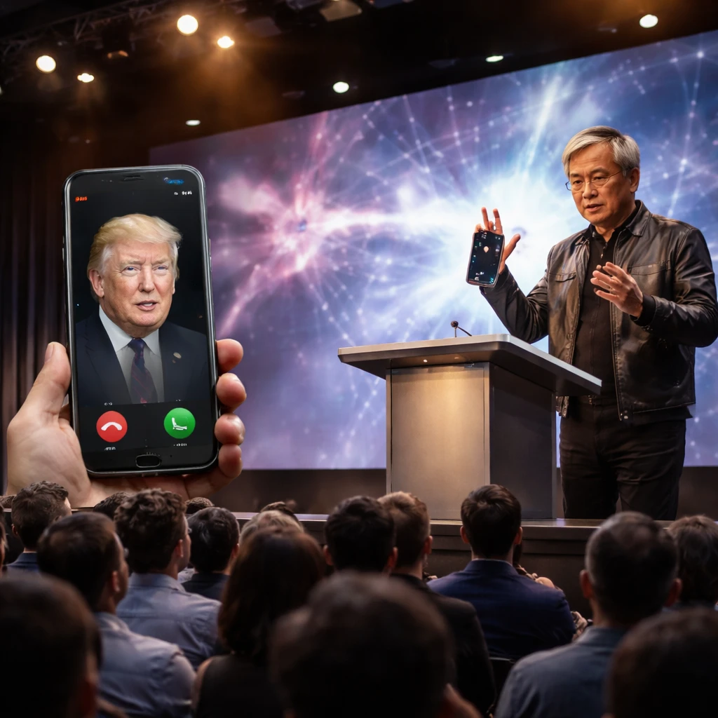 Trump Joins Nvidia CEO on Stage, Rejects Calls for AI Regulation