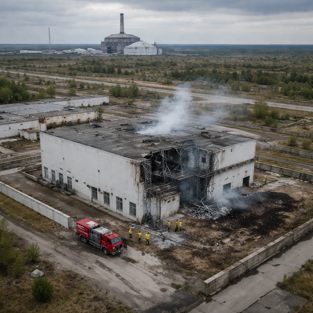 Drone strike hits spent fuel handling building near Chornobyl, Ukraine says
