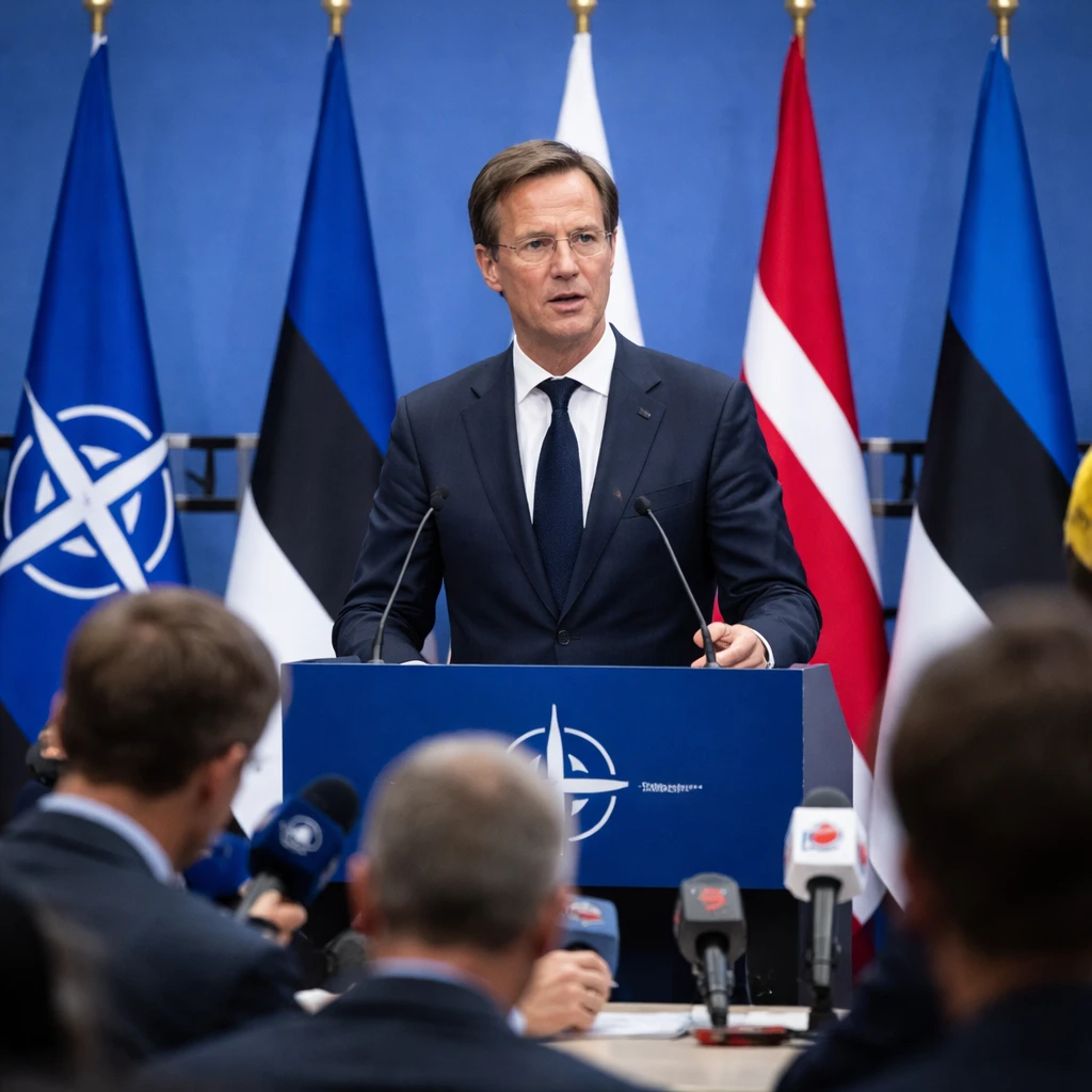 NATO Chief Rebuts Russian Claims on Baltic Drone Transit
