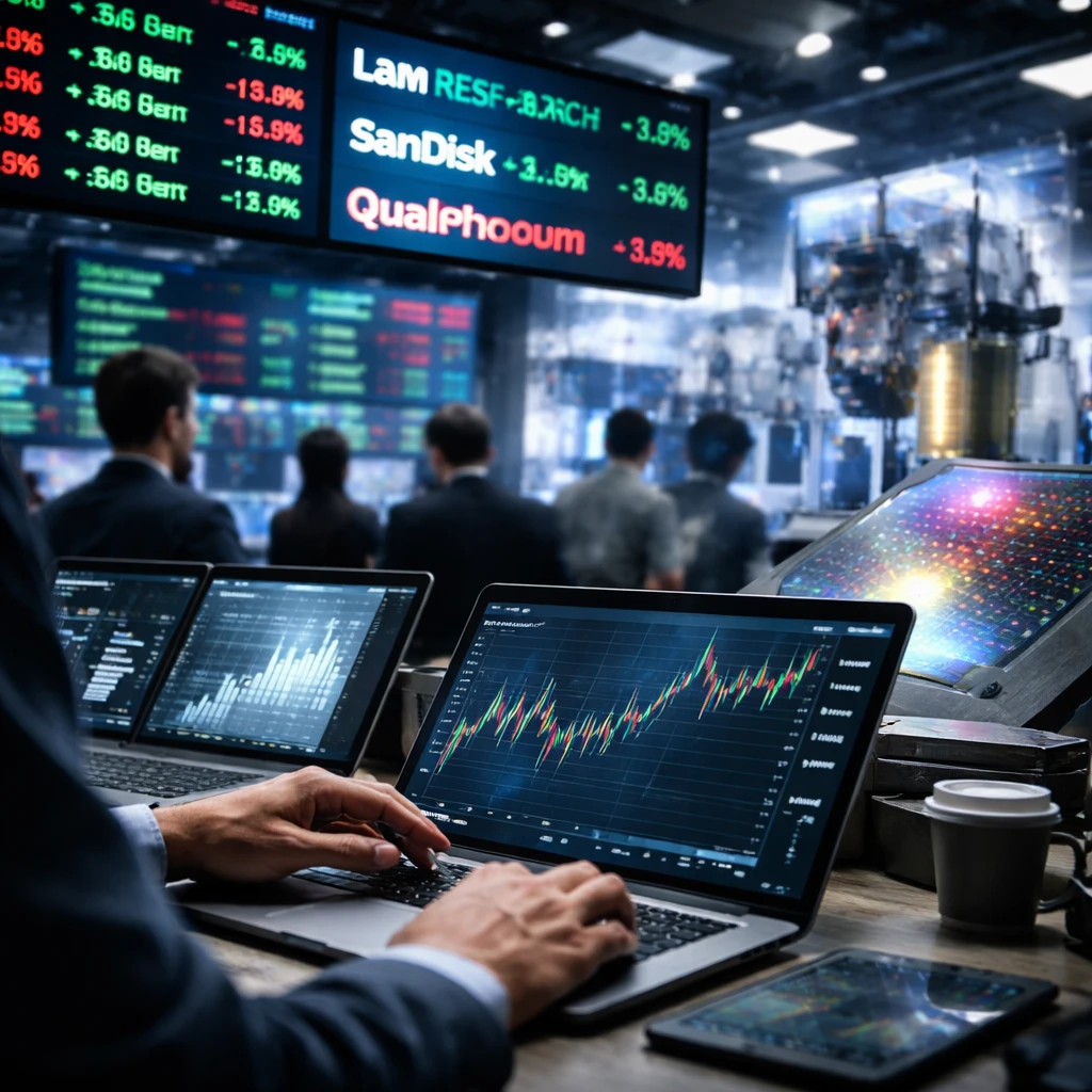 SanDisk, Lam Research Drive Gains as Qualcomm Slides: Market Movers Across Caps