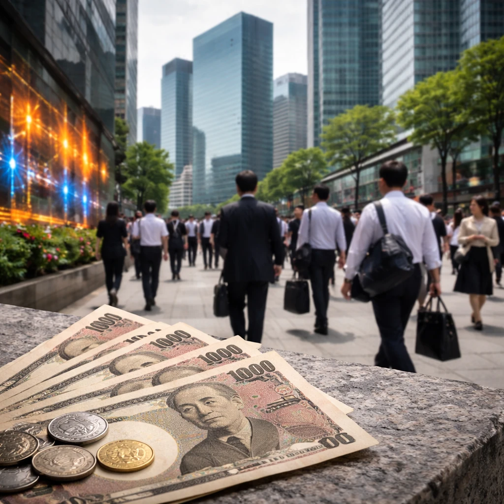 Japan's Real Wages Rise for Fifth Month, Growth Slows as Inflation Picks Up