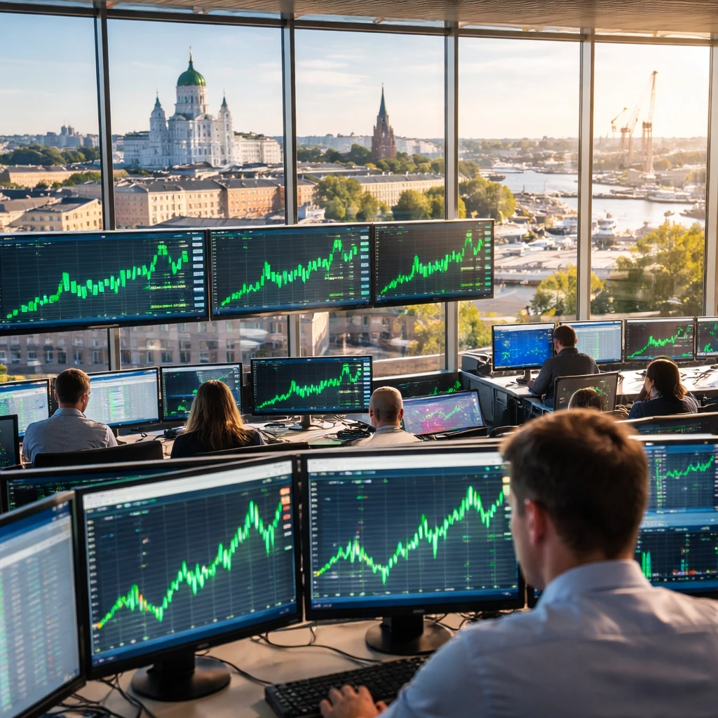Helsinki's OMX Helsinki 25 Climbs 1.56% as Telecoms, Utilities and Industrials Lead Gains