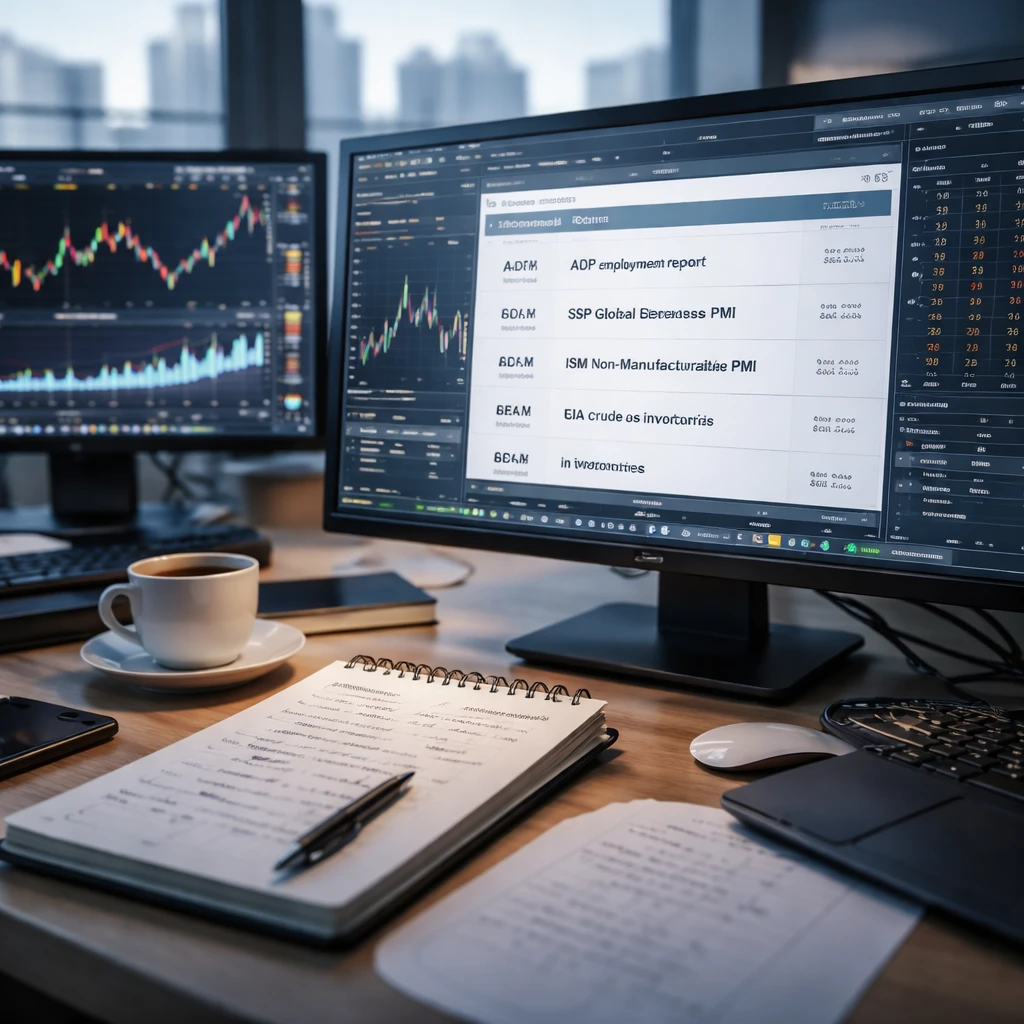 ADP jobs print, services PMIs and weekly oil stockpile data set to move markets on Wednesday