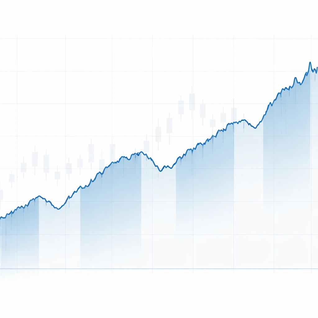 Stylized equity curve with shaded drawdown areas highlighting depth and duration.