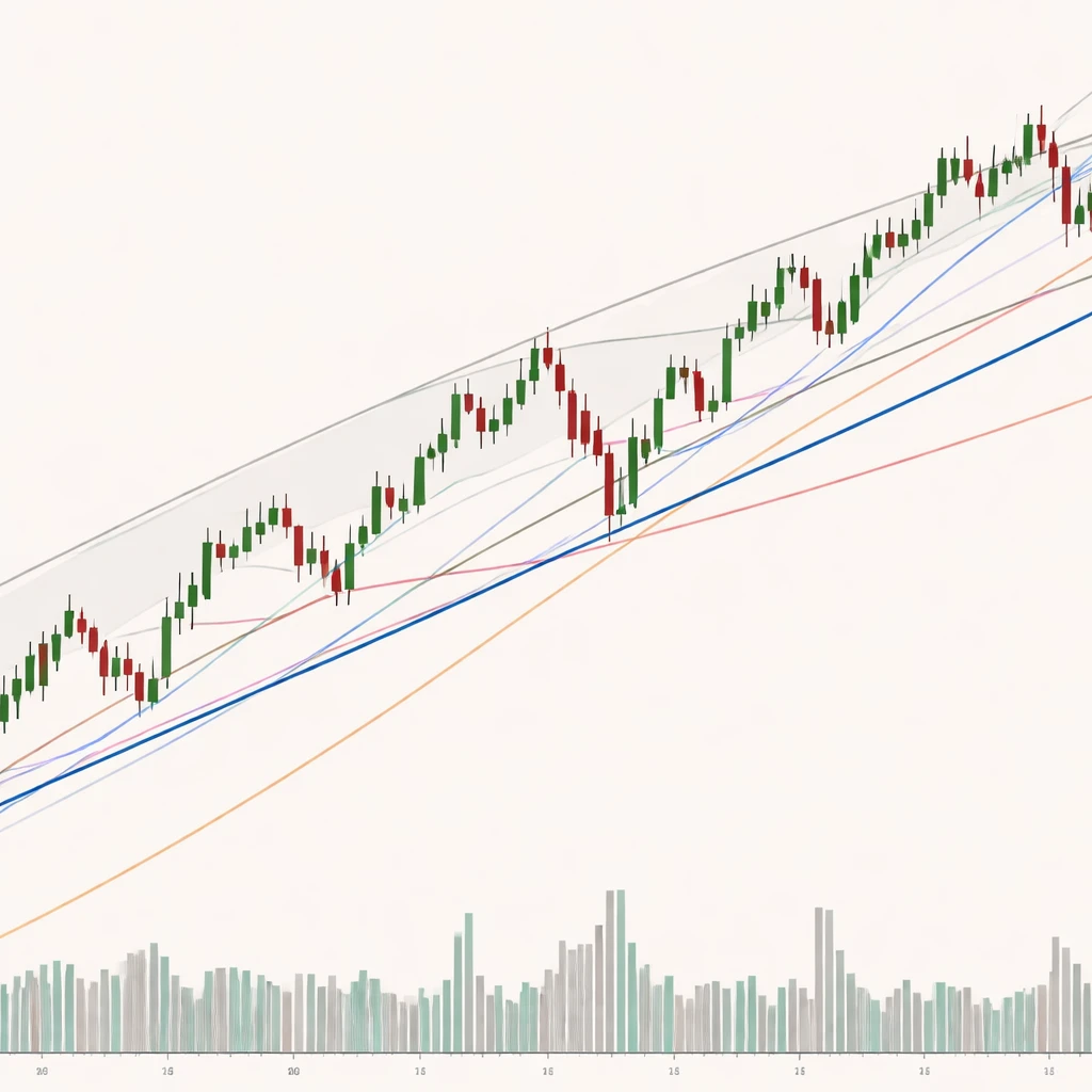 Candlestick chart illustrating common trend analysis errors with multiple trendlines, a temporary undercut, and a gap within an uptrend.