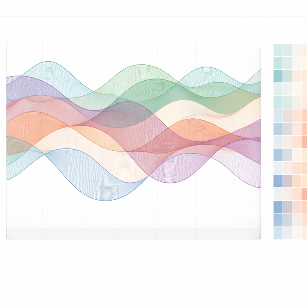 Visualization of time-varying asset correlations across different regimes, with lines and a shifting heatmap illustrating correlation drift.