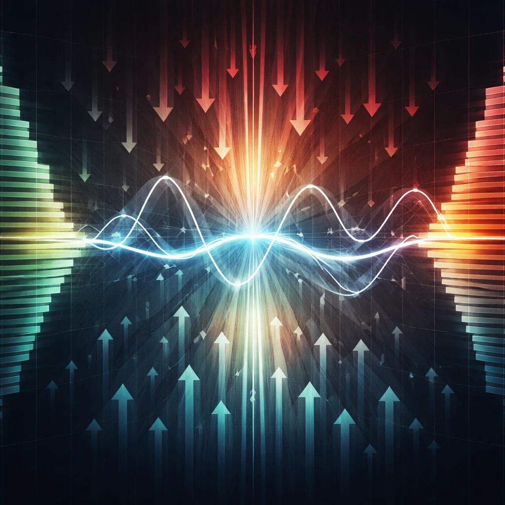 Illustration of many trading flows converging toward a central mean line, depicting congestion in crowded mean reversion trades.