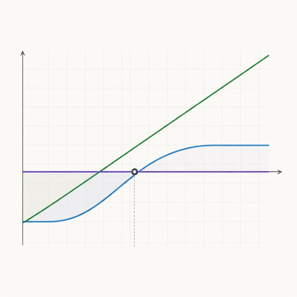 Protective put payoff diagram showing long stock combined with long put to create a downside floor with upside participation.