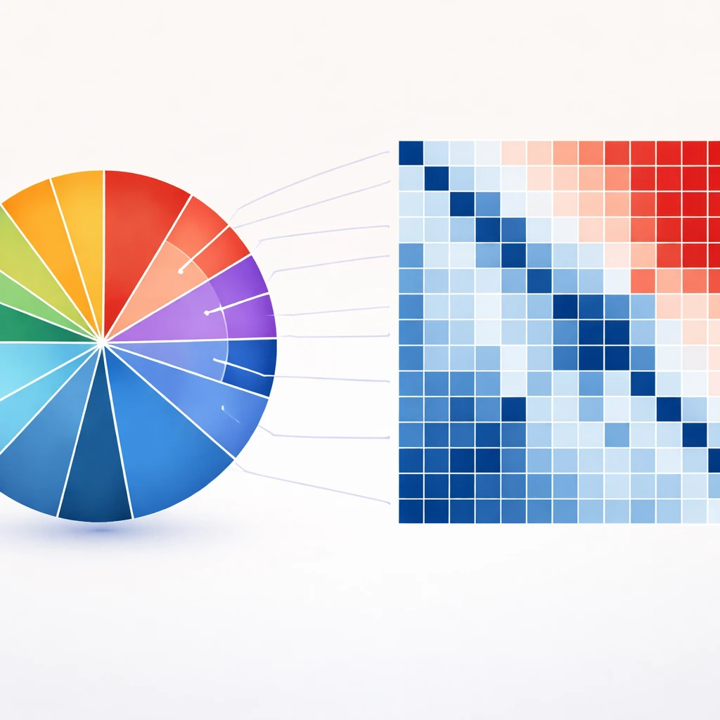 Visualization of a portfolio with many holdings concentrated in one sector and a corresponding high-correlation cluster.
