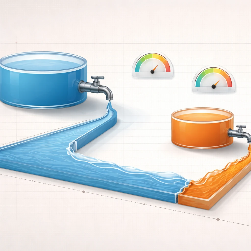Illustration of two separate capital pools with different timelines and risk profiles, one large and stable, one smaller and variable.
