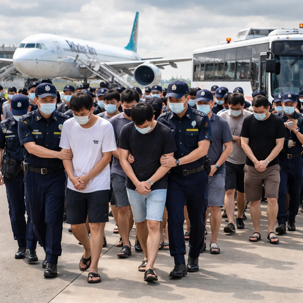 South Korea Returns 73 Suspects Linked to $33 Million Online Fraud Ring in Cambodia
