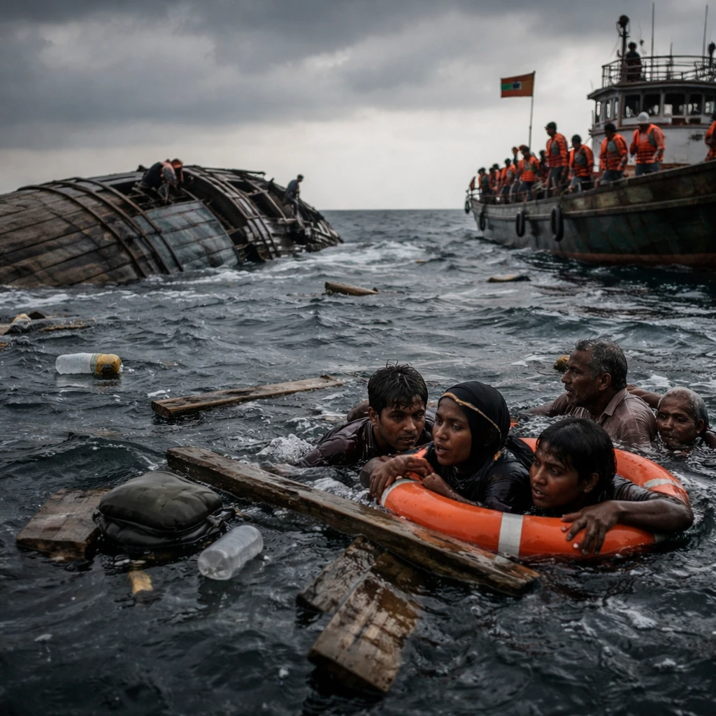 Rohingya survivor describes suffocating conditions as roughly 250 people go missing in Andaman Sea sinking