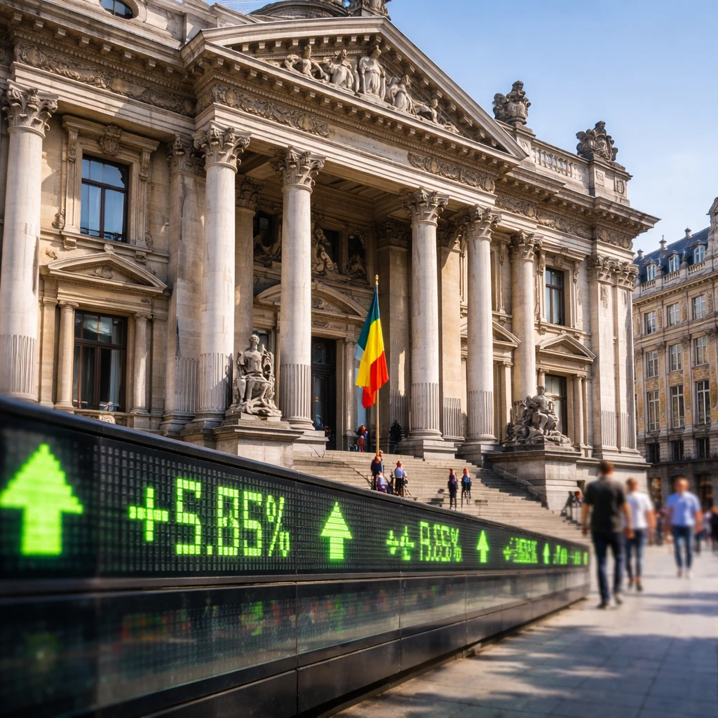Belgian benchmark closes at record high as healthcare, financials and industrials lead gains
