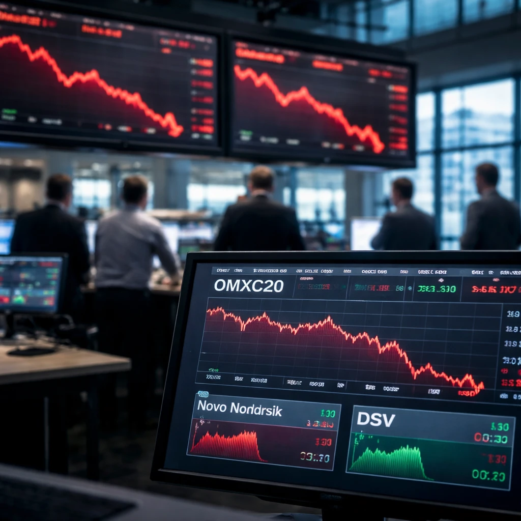 Copenhagen benchmark tumbles as healthcare and tech drag stocks lower