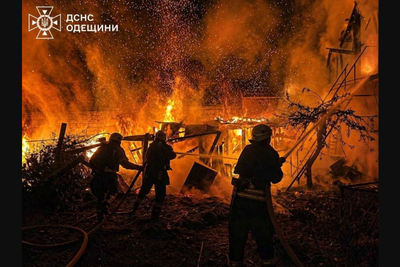 Drone Strikes Hit Odesa Region Ports and Hospital; Fires Rage in Residential Areas