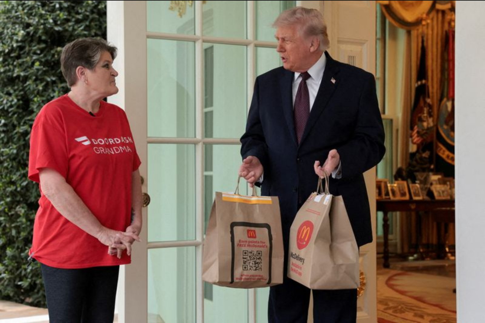 Trump Brings DoorDash to Oval Office to Spotlight Tip Tax Cut