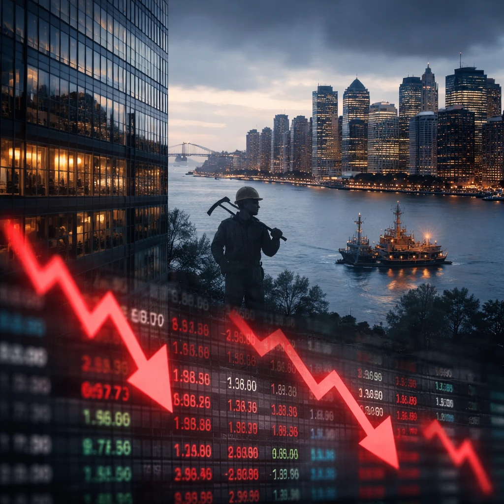 Australian Shares Slip as Mining and Materials Lead Declines; S&P/ASX 200 Drops to Three-Month Low