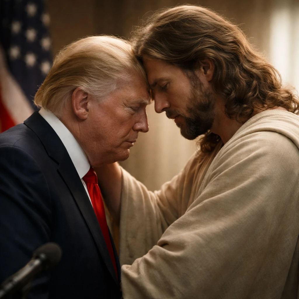 Trump Reposts Image of Jesus Embracing Him as Tensions with Pope Continue