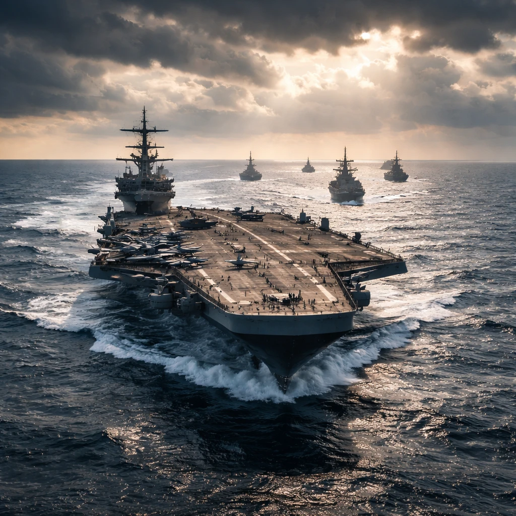 Trump Says Massive Naval Force Headed to Iran, Urges Tehran to Negotiate