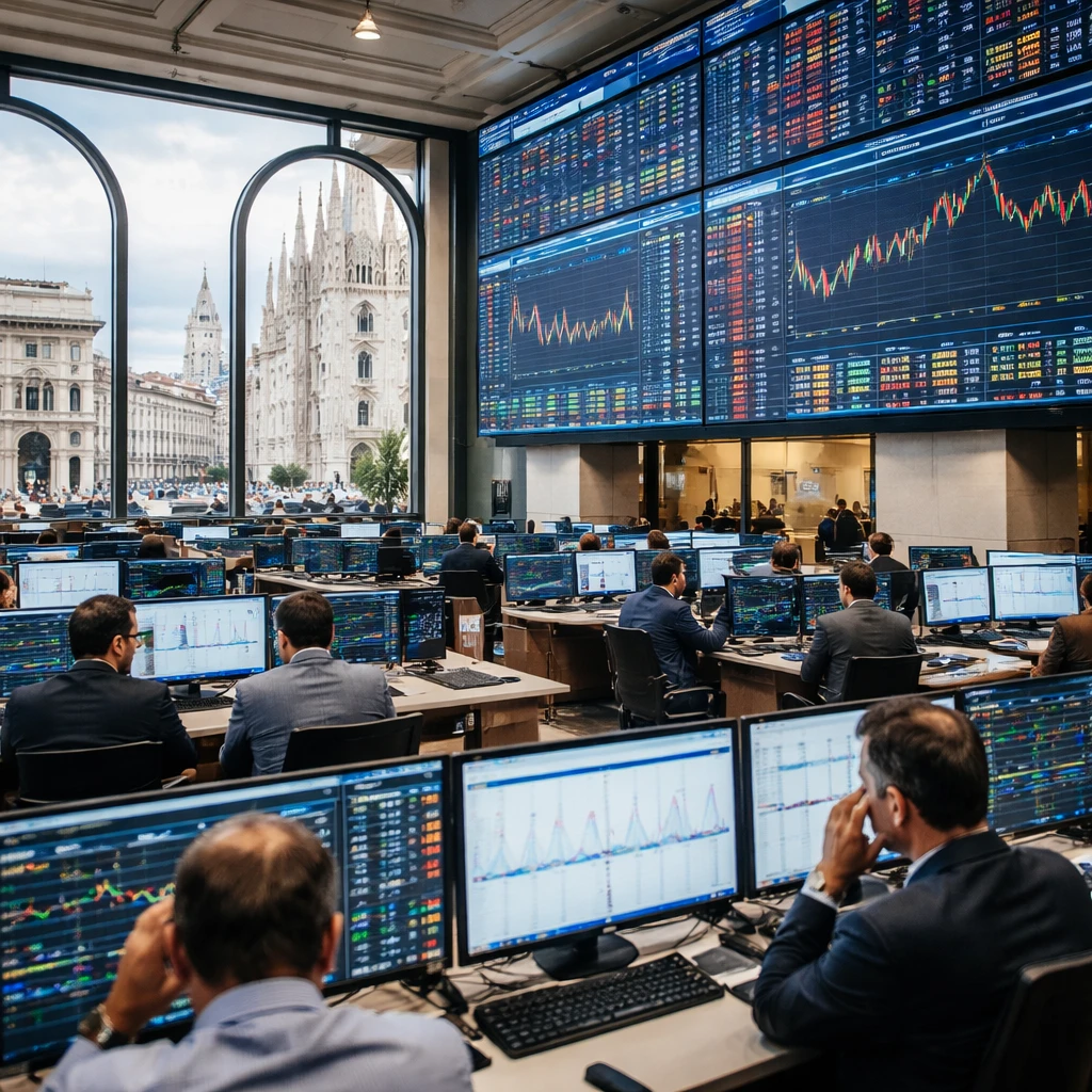 Italian Stock Market Edges Down Led by Financials and Telecom Sectors