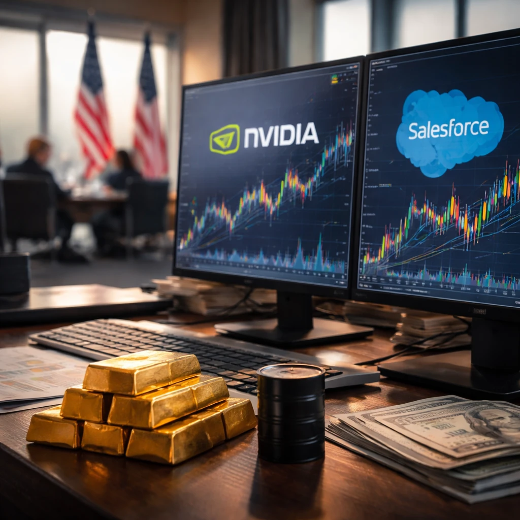 Nvidia, Salesforce Earnings Take Center Stage as Markets Weigh AI, Tariffs and Geopolitics