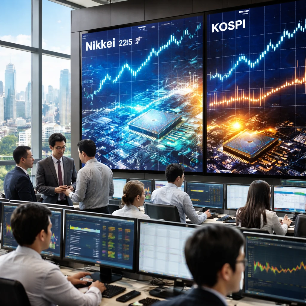 Asian Markets Rise as Tech Rally Propels Japan and South Korea Ahead of Fed Decision