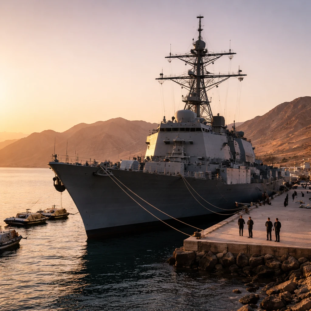 U.S. Destroyer Arrives at Eilat Port as Regional Tensions Mount
