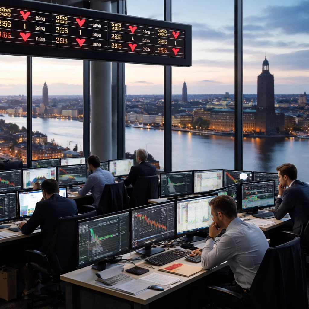 Stock Index in Stockholm Ends Lower as Financials, Healthcare and Industrials Weigh