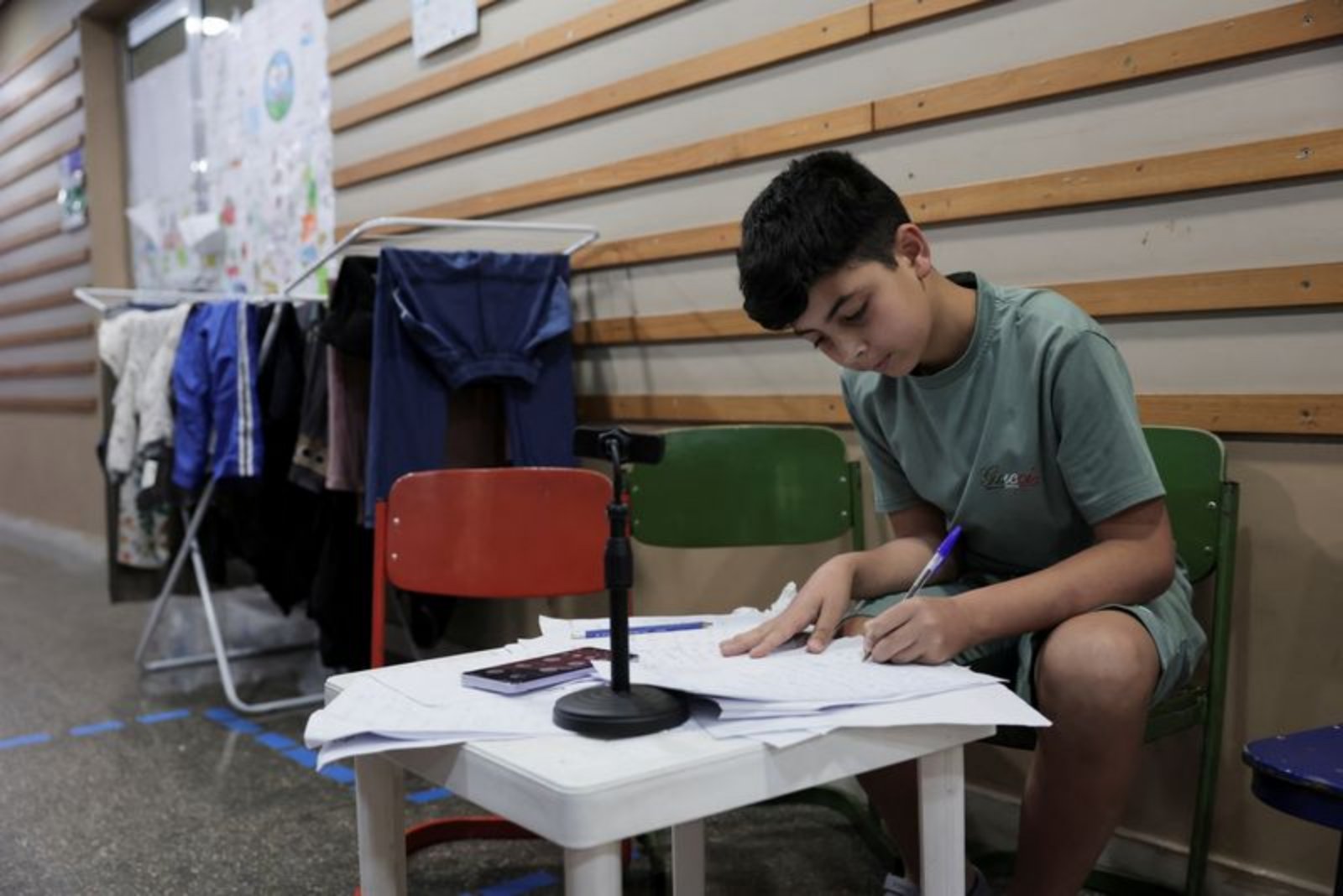 Beirut school turned shelter spotlights sectarian strain as displacement rises