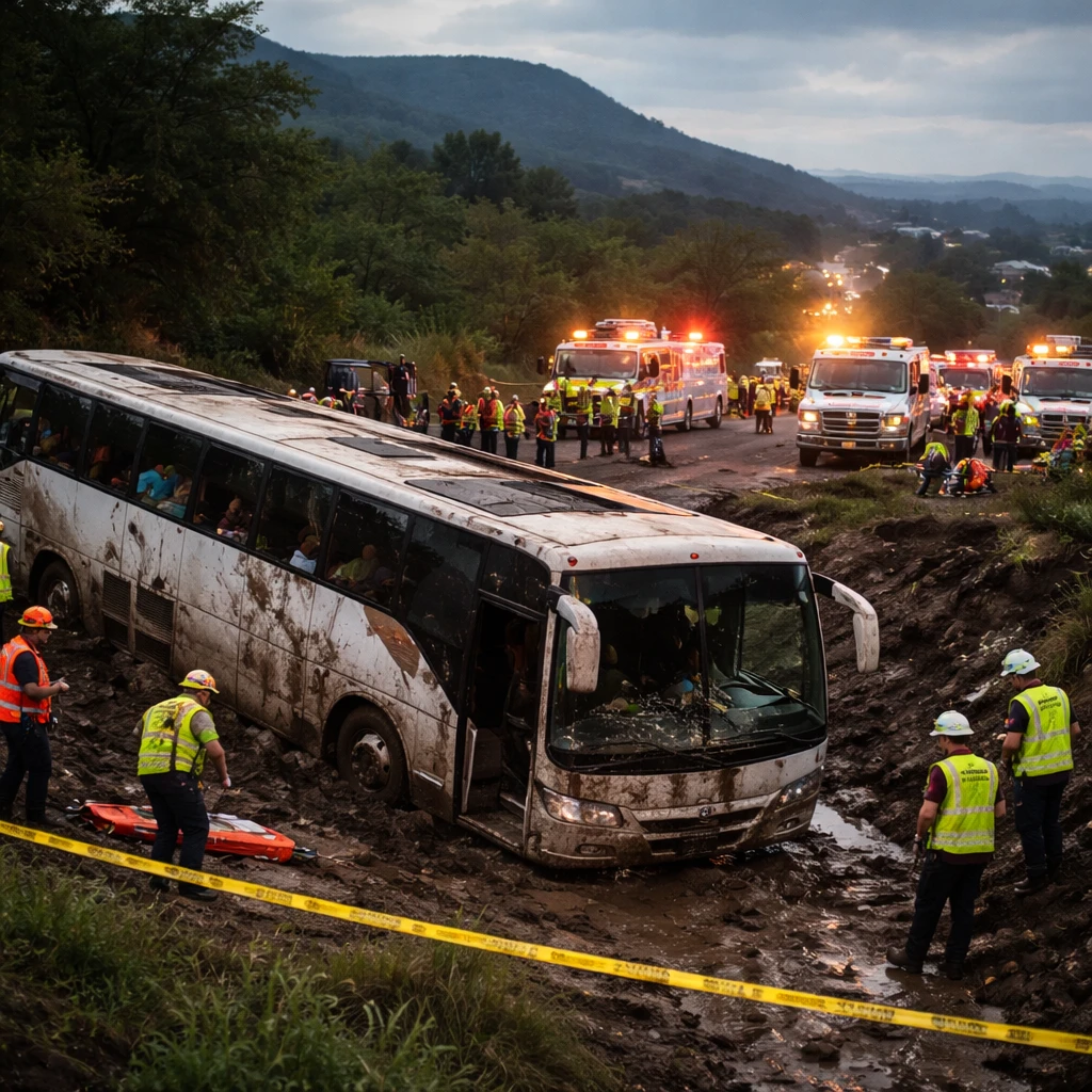 At least 11 killed as tourist bus overturns in western Mexico