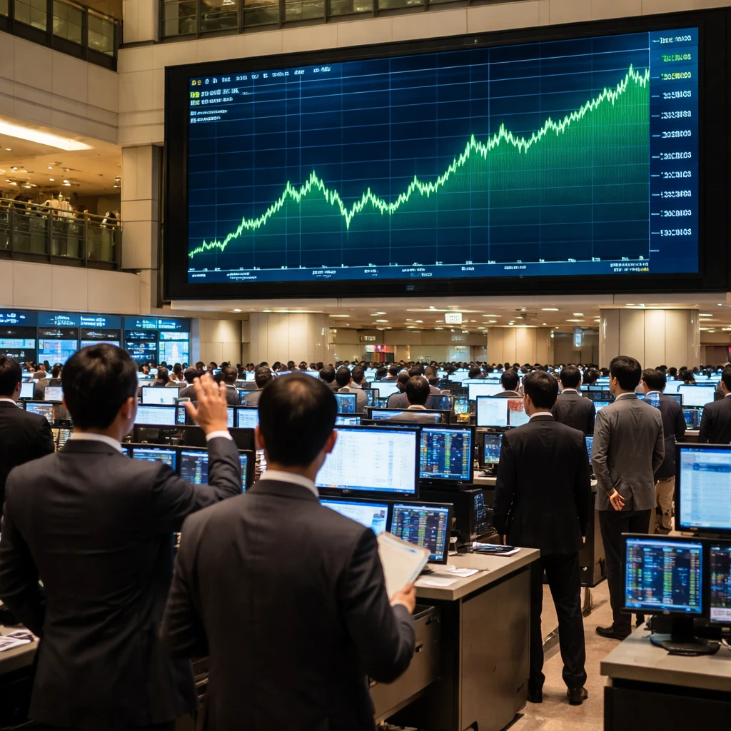 Tokyo stocks close higher as Nikkei 225 hits new record, led by real estate, banking and textiles