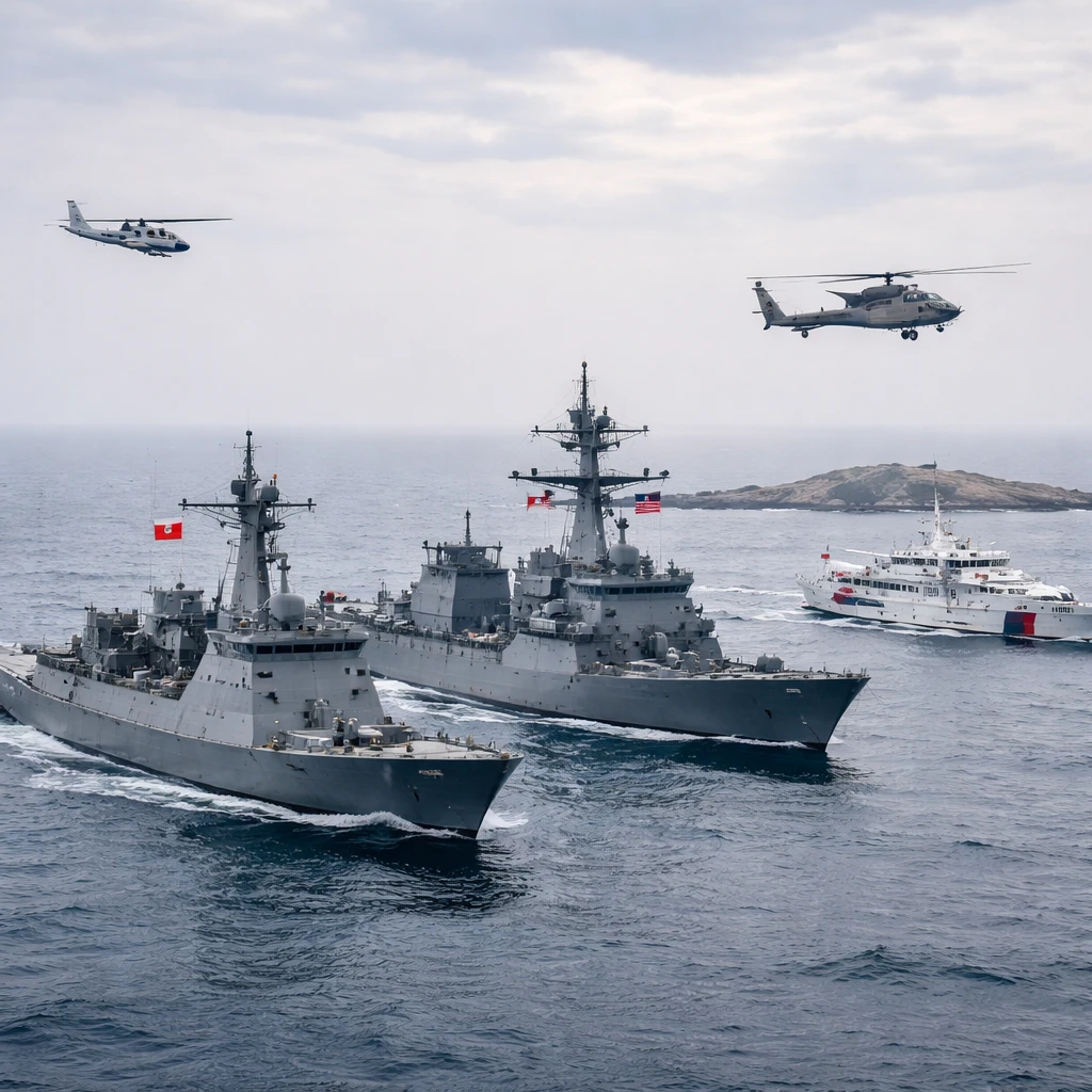 Philippine and U.S. Forces Conduct Joint Sail at Disputed Scarborough Shoal