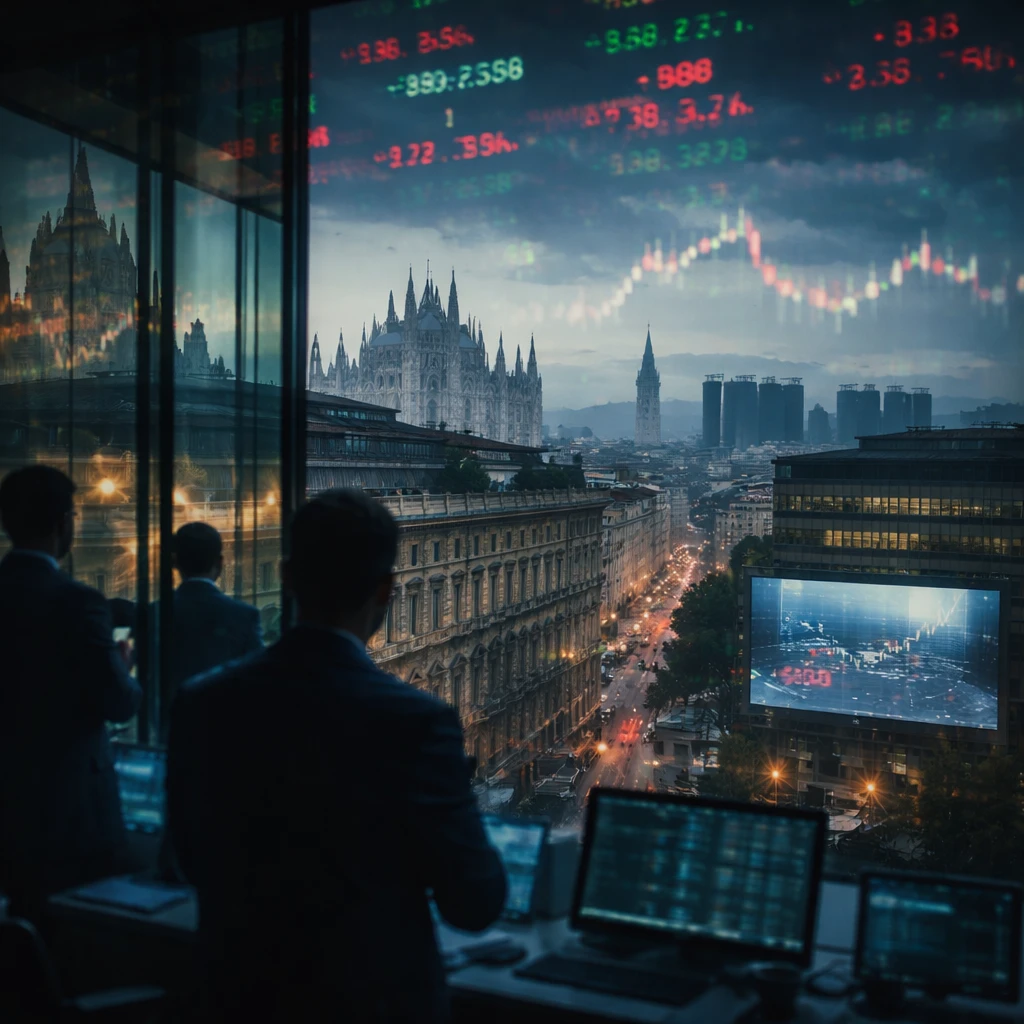 Milan Stocks Slide as Utilities, Financials and Industrials Drive Decline; Italy 40 Drops Nearly 4%