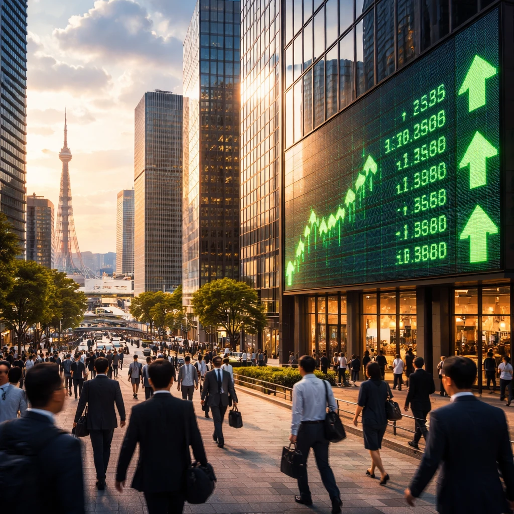 Tokyo Shares Surge to Record High as Nikkei Climbs Nearly 4%